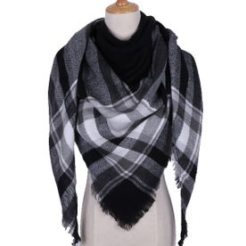 Black & White Large Triangle Scarf