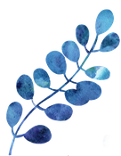 small blue leaf icon