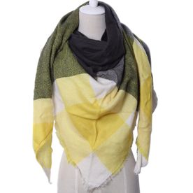 Yellow & Black Large Triangle Scarf